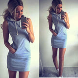 Stylish Hoody Summer Mini Dress