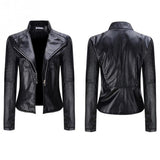 Women PU leather Jacket Motorcycle Coats