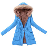 Novo casaco de inverno com gola de pele quente