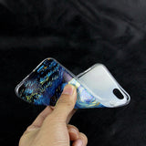 Capas para iphone 7 Plus e 4 4s 5 5S 5C SE 6 6s de silicone macio Van Gogh Star