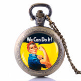 We Can Do It Pocket Watch Necklace