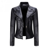 Women PU leather Jacket Motorcycle Coats