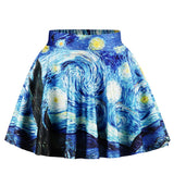 Summer Van Gogh Starry Night Skirt