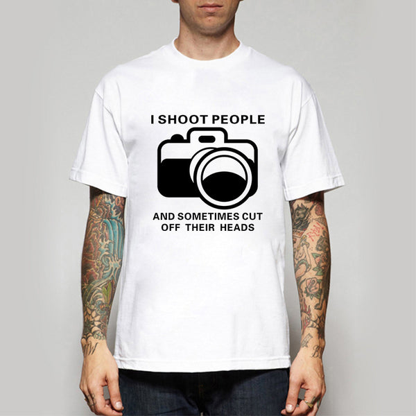 I shoot people. I shoot people. I shoot people. Футболка с сообщением. I shoot people.