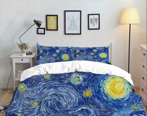 Starry Night, Quilt Set Duvet Cover