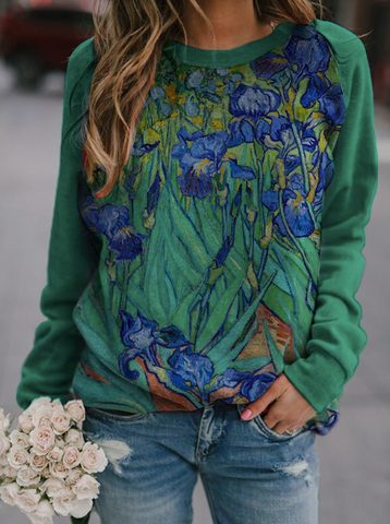 Van Gogh Irises Sweatshirt