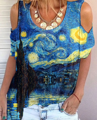 Van Gogh Starry Night Painting Tee Shirt