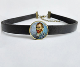 Vincent painting  Leather Choker Necklace