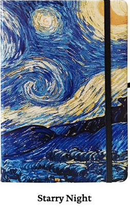 Caderno de Van Gogh Noite estrelada e flores de amendoeira